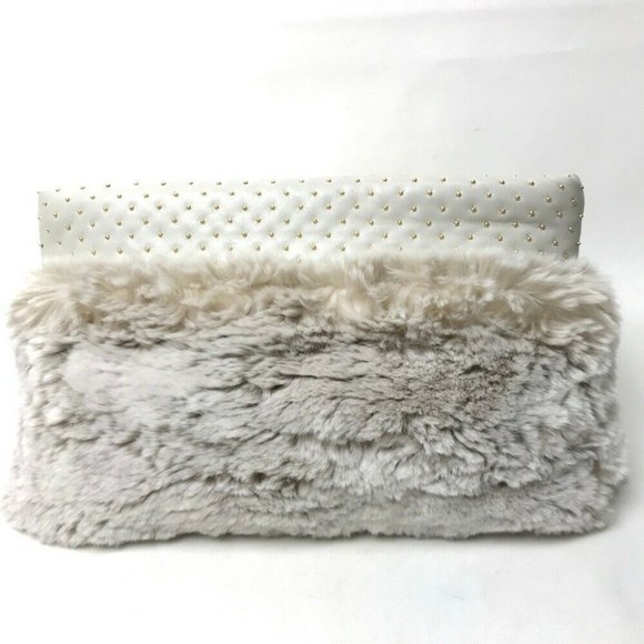 PRADA Party bag Clutch bag fur / Leather Off-White - Picture 6 of 6
